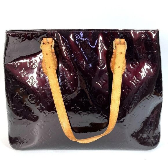 LOUIS VUITTON M91994 MonogramVernis Brentwood Bag Flap Tote Bag Shoulder Bag - Picture 1 of 11